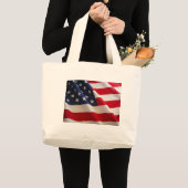 Amerikaanse vlag grote tote bag (Voorkant (product))