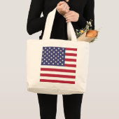 Amerikaanse vlag grote tote bag (Voorkant (product))