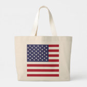 Amerikaanse vlag grote tote bag (Achterkant)