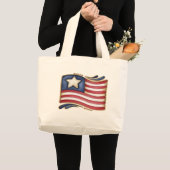 Amerikaanse vlag grote tote bag (Voorkant (product))