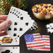 Amerikaanse Vlag Grunge 2 Pokerkaarten (Insitu)