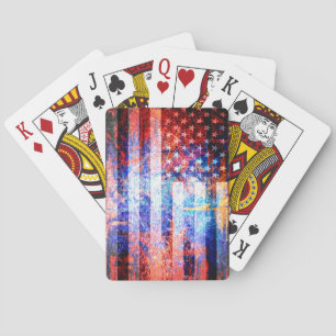 Amerikaanse vlag Grunge Art Speelkaarten