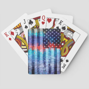 Amerikaanse Vlag Grunge Kunst #6 Pokerkaarten