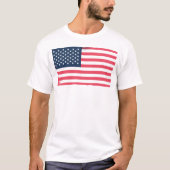 Amerikaanse vlag Grunge USA vlag Patriottisch Mann T-shirt (Voorkant)