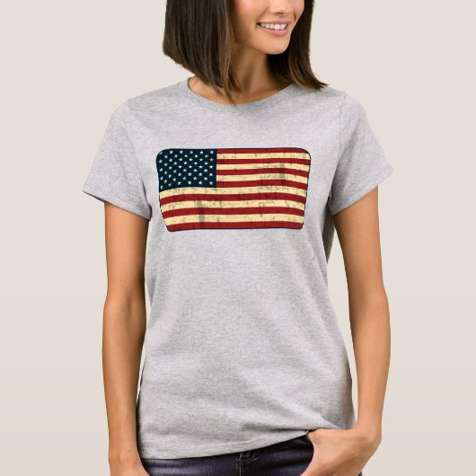 Amerikaanse vlag Grungy T-shirt (Voorkant)