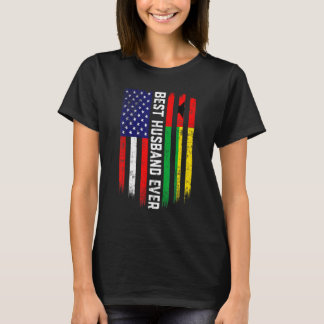 Amerikaanse vlag & Guinee Bissau vlag Beste man Ev T-shirt
