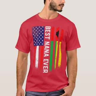 Amerikaanse vlag & Guinee-Bissau vlag Beste Nana o T-shirt