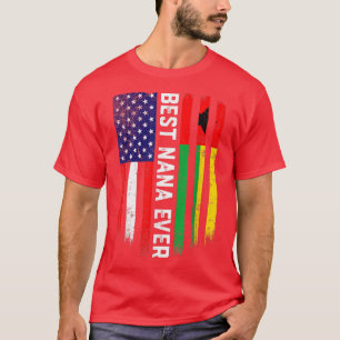Amerikaanse vlag & Guinee-Bissau vlag Beste Nana o T-shirt
