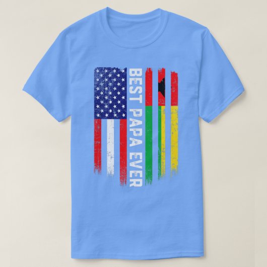 Amerikaanse vlag & Guinee-Bissau vlag beste papier T-shirt (Design voorkant)