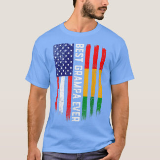 Amerikaanse vlag & Guinee - vlag Best Grampa Ever T-shirt