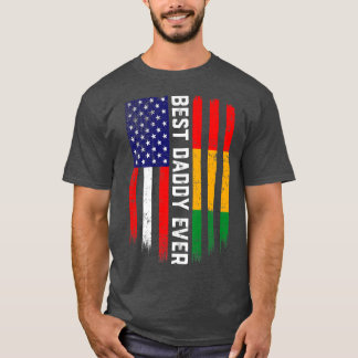 Amerikaanse vlag & Guinese vlag Beste papa ooit T-shirt