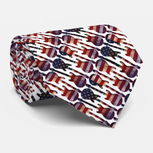 Amerikaanse vlag Guitar Art Stropdas