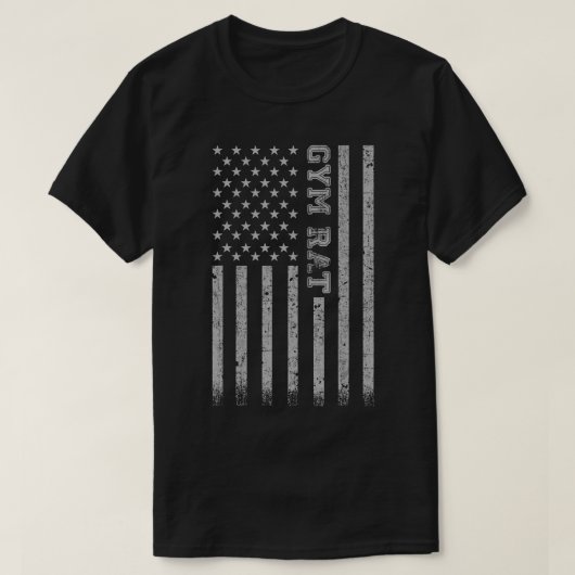 Amerikaanse vlag Gym Rat T-shirt (Design voorkant)