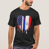 Amerikaanse vlag H T-shirt (Voorkant)