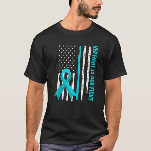 Amerikaanse vlag haar gevecht is mijn vuurpotensyn t-shirt (Voorkant)