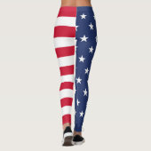Amerikaanse vlag, halve en halve, sterren en strip leggings (Achterkant)