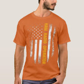 -Amerikaanse Vlag-Ham-radio-operator T-shirt (Voorkant)