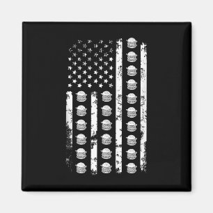 Amerikaanse Vlag Hamburger Usa Patriottisme Patrio Magneet