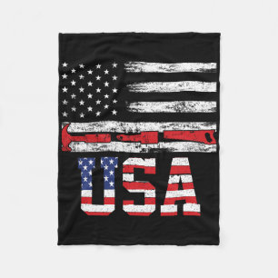 Amerikaanse vlag hamer 4 juli 1776 Vrijheid Onafha Fleece Deken
