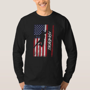 Amerikaanse vlag Handballer Ball S T-shirt