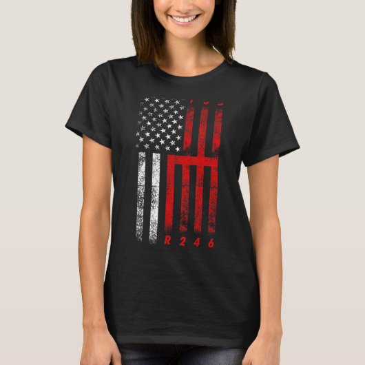 Amerikaanse vlag Handleiding Transmission Stick Sh T-shirt (Voorkant)