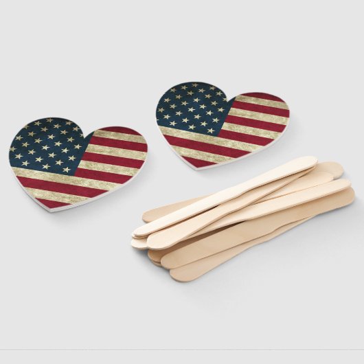 Amerikaanse vlag handwaaier (Niet-gemonteerd)