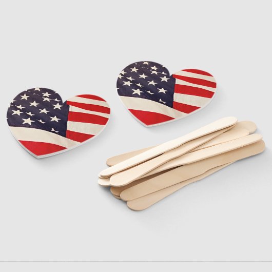 Amerikaanse vlag handwaaier (Niet-gemonteerd)