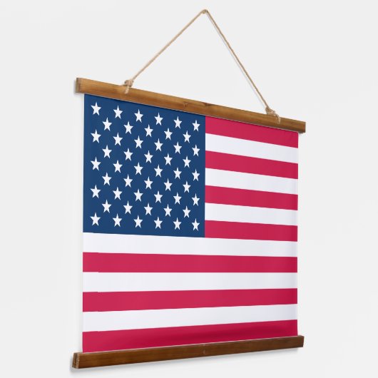 Amerikaanse vlag hangend wandkleed (Gebogen)