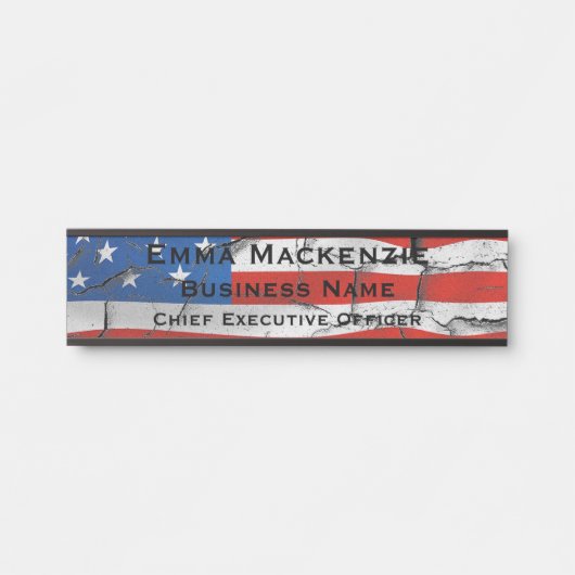Amerikaanse vlag hangende deur naamplaat (Voorkant)