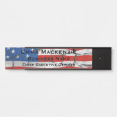 Amerikaanse vlag hangende deur naamplaat (Voorkant)
