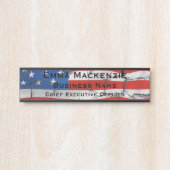 Amerikaanse vlag hangende deur naamplaat (Voorkant)