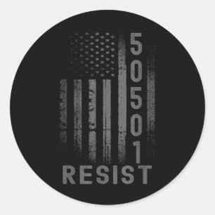 Amerikaanse vlag Hans Off Verwijder Reverse Reclai Ronde Sticker
