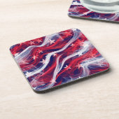 Amerikaanse vlag Hard Plastic onderzetters met kur (Linkerzijde)