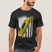 Amerikaanse vlag Harmonica T-shirt (Voorkant)