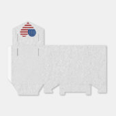 Amerikaanse Vlag Hart 4 juli Bedankdoosjes (Uitgevouwen)