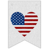 Amerikaanse Vlag Hart 4 juli Glitter Vlaggetjes (Tweede vlag)