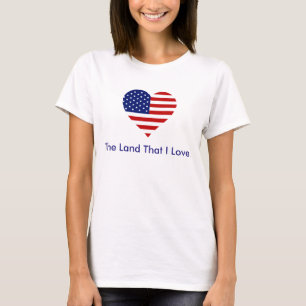 Amerikaanse Vlag Hart Amerika Het Land Dat Ik Bemi T-shirt