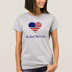 Amerikaanse Vlag Hart Amerika Het Land Dat Ik Bemi T-shirt