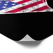 Amerikaanse vlag Hart Amerikaanse Patriottische St Poster (Hoek)