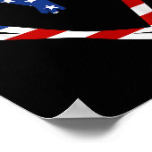 Amerikaanse vlag Hart Amerikaanse Patriottische St Poster (Hoek)