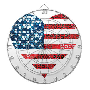 amerikaanse vlag hart dartbord