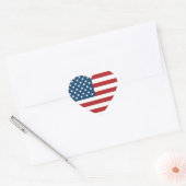 Amerikaanse vlag hart hart sticker (Envelop)