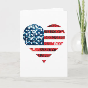 amerikaanse vlag hart kaart
