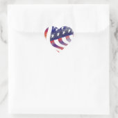 Amerikaanse vlag hart sticker (Tas)
