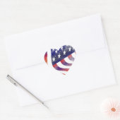 Amerikaanse vlag hart sticker (Envelop)