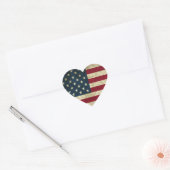 Amerikaanse vlag hart sticker (Envelop)