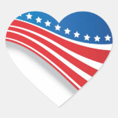 Amerikaanse vlag hart sticker (Voorkant)