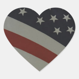 Amerikaanse vlag hart sticker