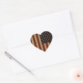  Amerikaanse vlag Hart Sticker (Envelop)