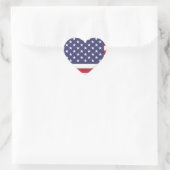 Amerikaanse vlag hart sticker (Tas)